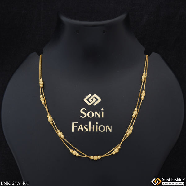 1 Gram Gold Plated Classic Design Finely Detailed Necklace for Lady - Style A461