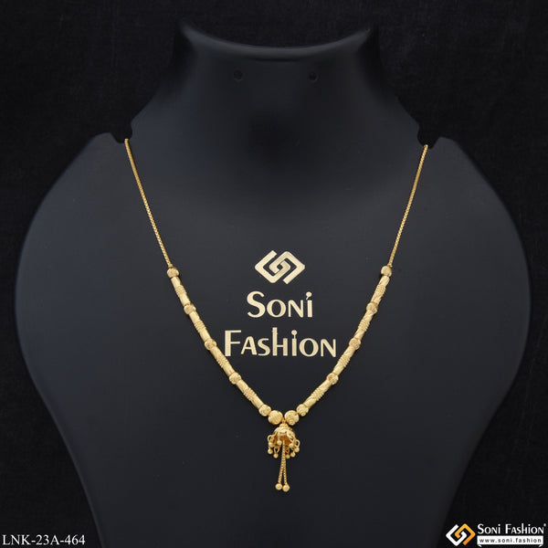 1 Gram Gold Plated Fancy Design Finely Detailed Necklace for Ladies - Style A464