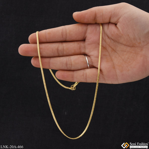 1 Gram Gold Plated Finely Detailed Best Quality Chain for Ladies - Style A466