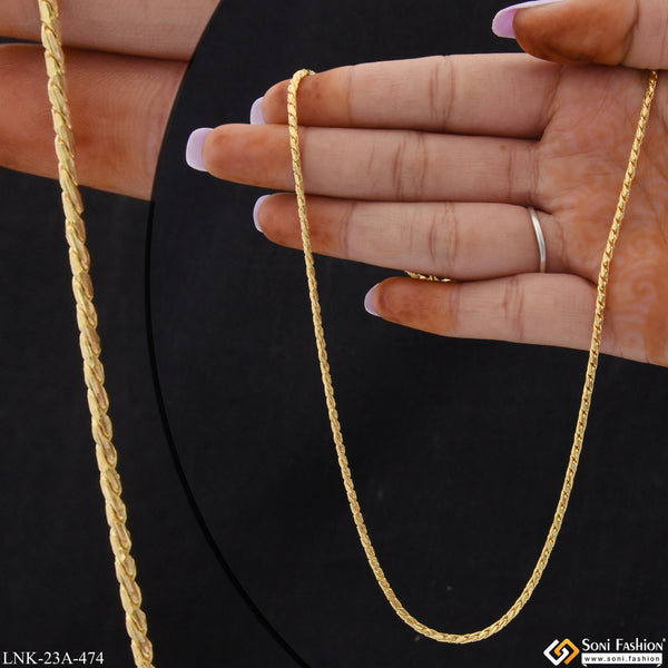 1 Gram Gold Plated Latest Design Chic Design Chain for Ladies - Style A474