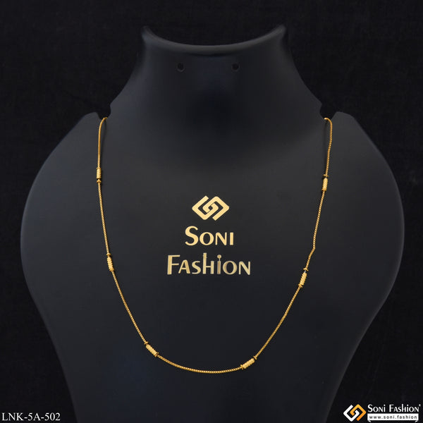 Fashionable Slim Design Gold Plated Chain for Ladies - Style A502