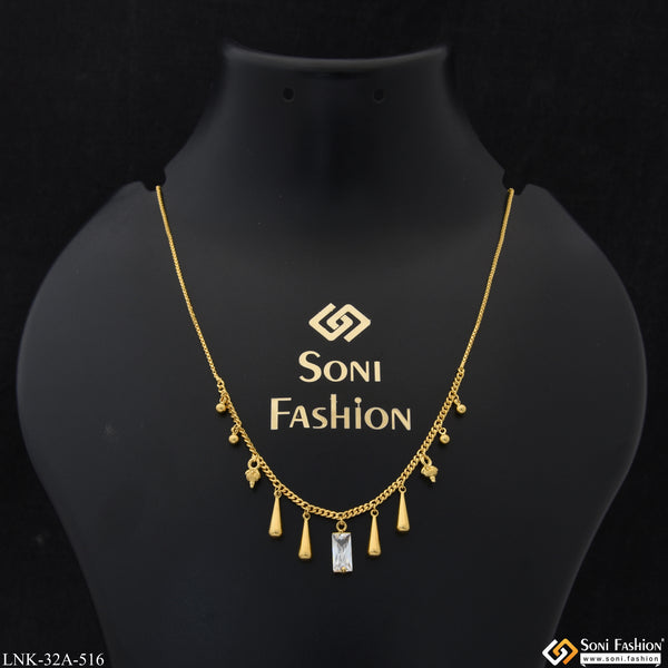 1 Gram Gold Plated Artisanal Design Necklace for Ladies - Style A516