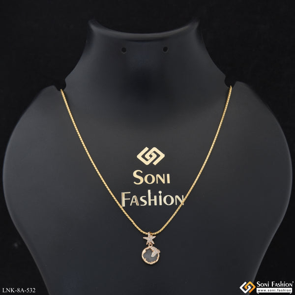 Beautiful Design Gold Plated Chain Pendant for Ladies - Style A532