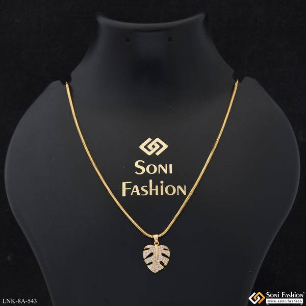 Beautiful Design Gold Plated Chain Pendant for Ladies - Style A543