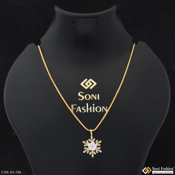 Glamorous Design Gold Plated Chain Pendant for Ladies - Style A546