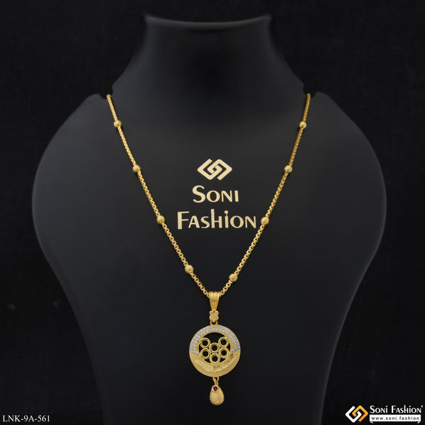 Magnificent Design Gold Plated Chain Pendant for Ladies - Style A561