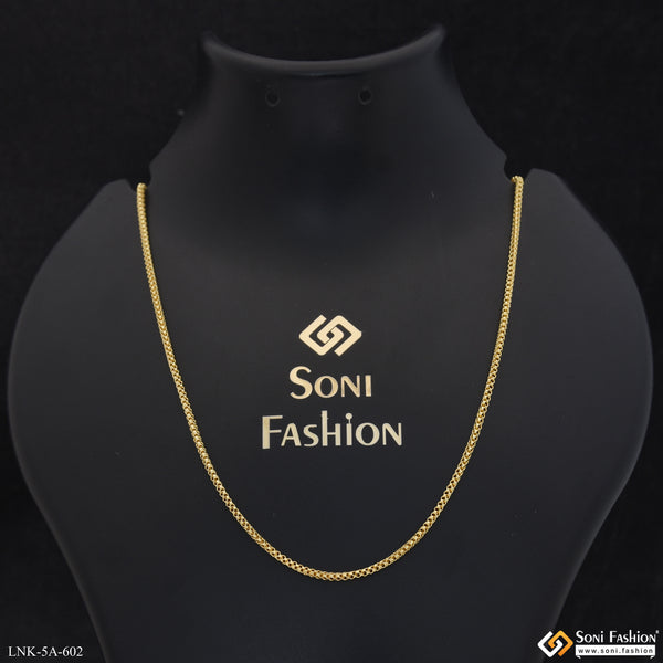 Eye-Catching Design Gold Plated Chain for Ladies - Style A602