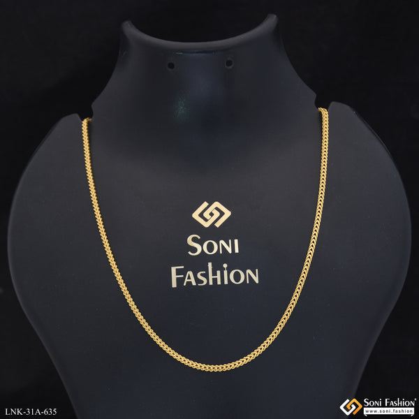 1 Gram Gold Plated Beautiful Design Chain for Ladies - Style A635