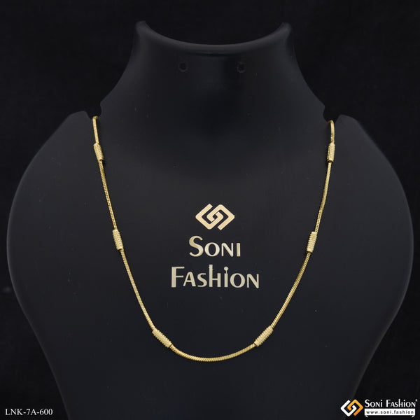 Artisanal Design Gold Plated Chain for Ladies - Style A600