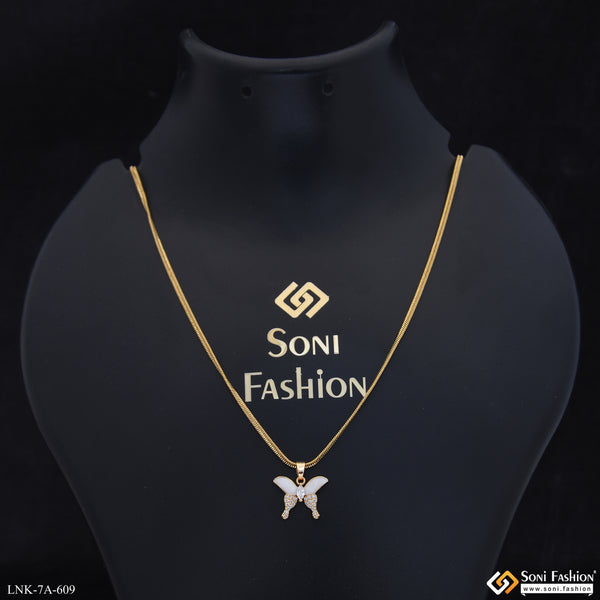 Designer Gold Plated Chain Pendant for Ladies - Style A609