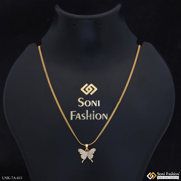 Graceful Design Gold Plated Chain Pendant for Ladies - Style A611