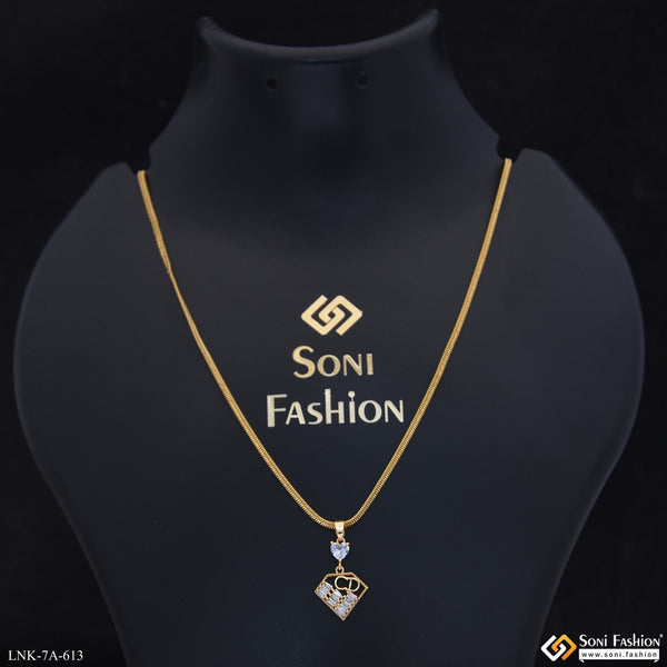 Fashionable Gold Plated Chain Pendant for Ladies - Style A613