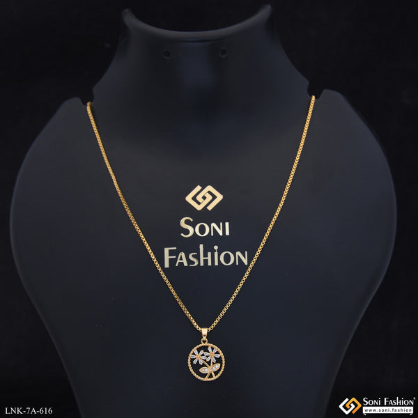 Casual Design Gold Plated Chain Pendant for Ladies - Style A616