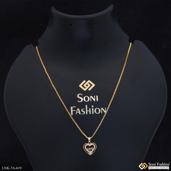 Funky Design Gold Plated Chain Pendant for Ladies - Style A619