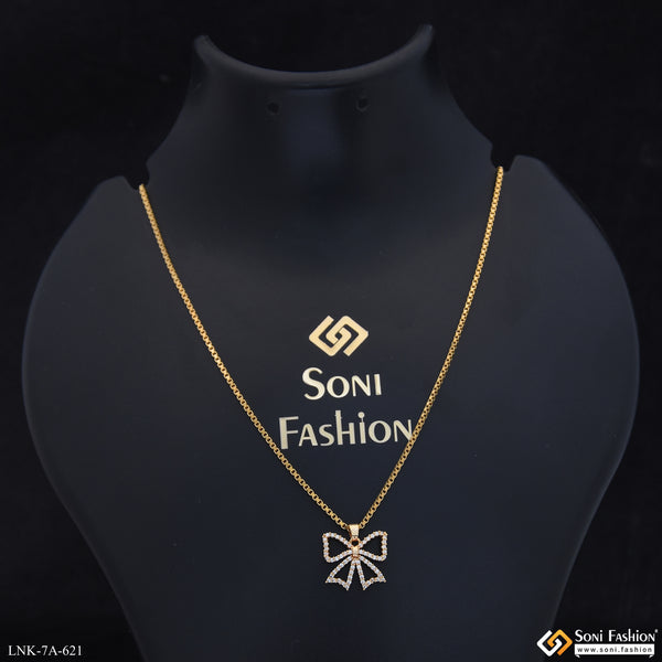 Charming Design Gold Plated Chain Pendant for Ladies - Style A621