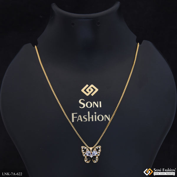 Fancy Design Gold Plated Chain Pendant for Ladies - Style A622