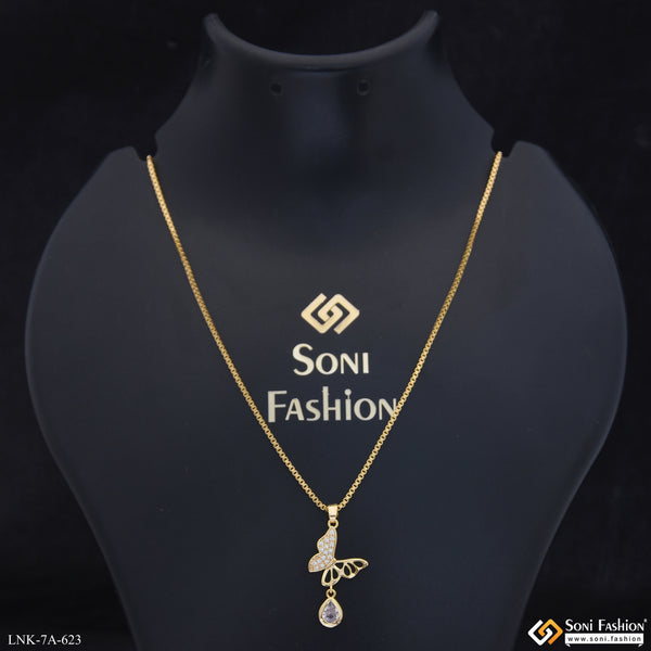 Charming Design Gold Plated Chain Pendant for Ladies - Style A623