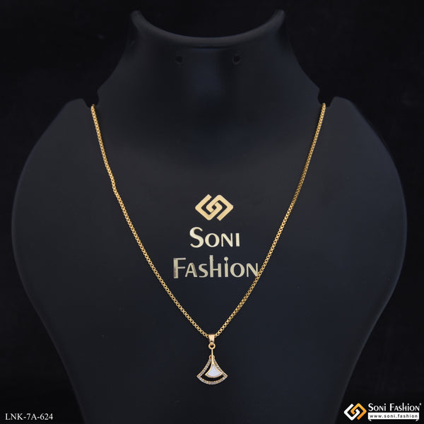 Superior Quality Gold Plated Chain Pendant for Ladies - Style A624