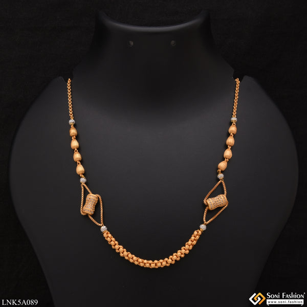 3 In 1 Pattern With Diamond New Style Gold Plated Necklace For Women - Style Lnka089