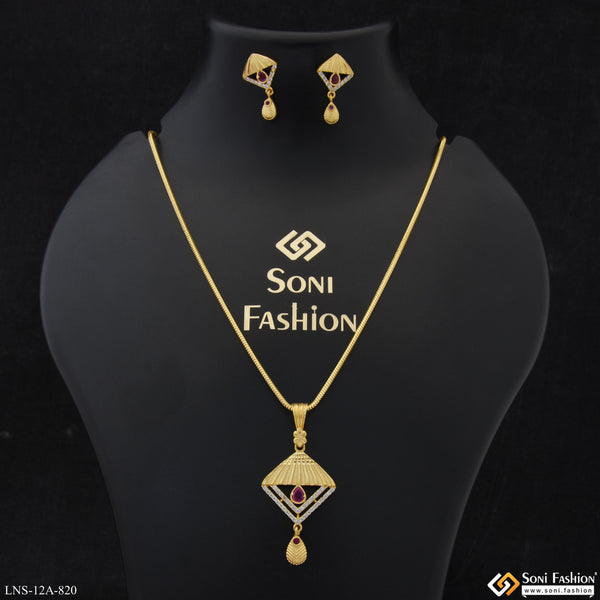 Cool Design Gold Plated Necklace Set for Ladies - Style A820