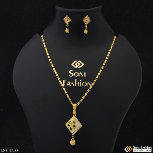 Decorative Design Gold Plated Necklace Set for Ladies - Style A834