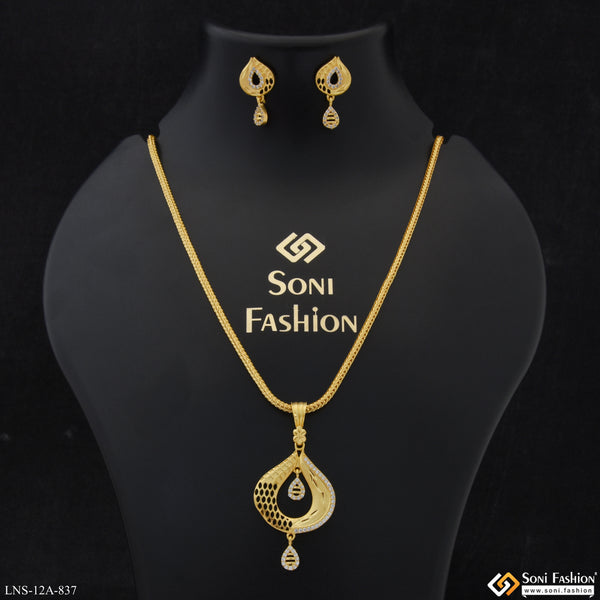 Graceful Design Gold Plated Necklace Set for Ladies - Style A837