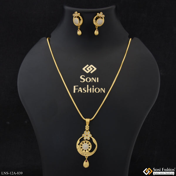 Charming Design Gold Plated Necklace Set for Ladies - Style A839