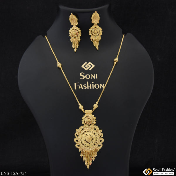 Casual Design Lovely Design Gold Plated Necklace Set for Ladies - Style A754