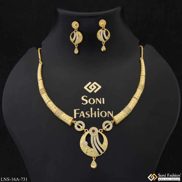 Charming Design Gold Plated Necklace Set for Women - Style A731