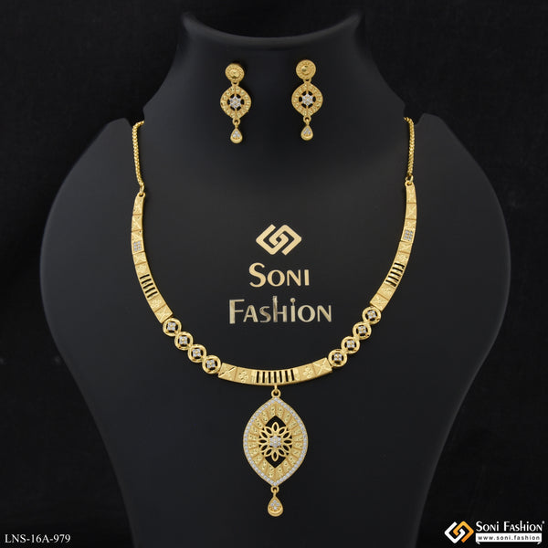 Gorgeous Design Gold Plated Necklace Set for Women - Style A979