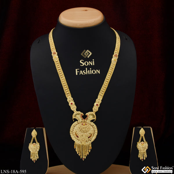 Eye-Catching Design Stunning Design Gold Plated Necklace Set for Lady - Style A595