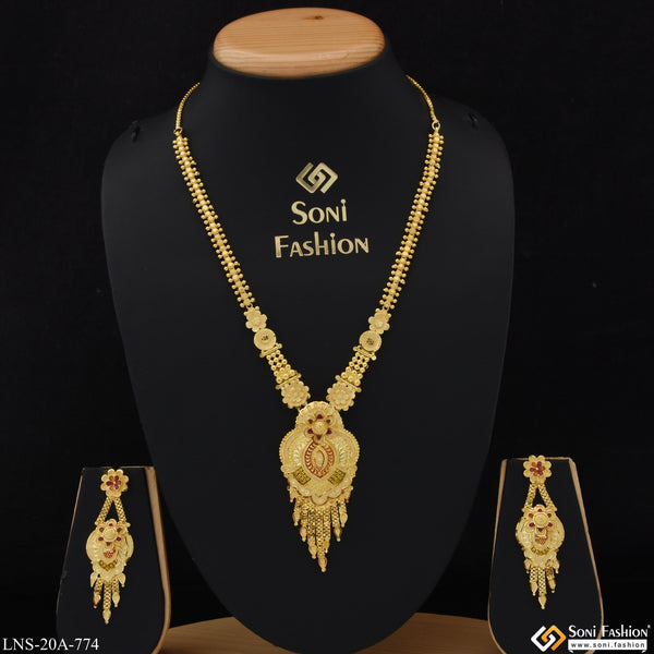 Glittering Design Gold Plated Necklace Set for Women - Style A774