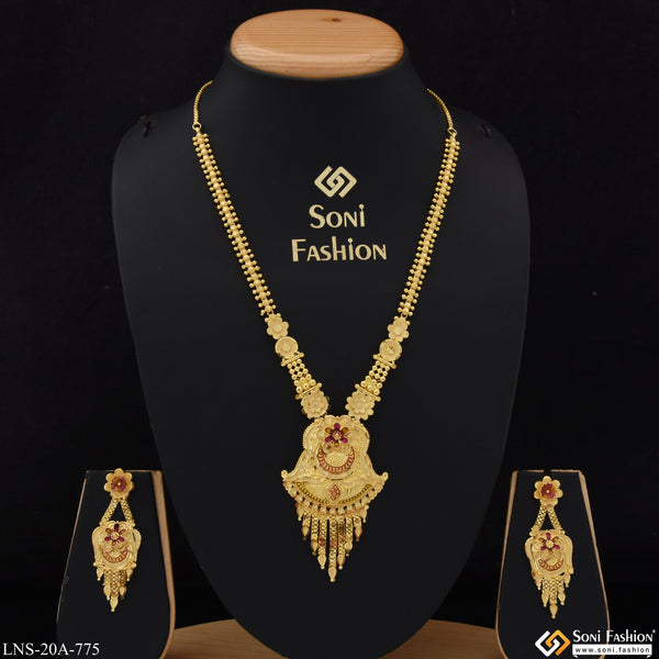 Superior Quality Gold Plated Necklace Set for Women - Style A775