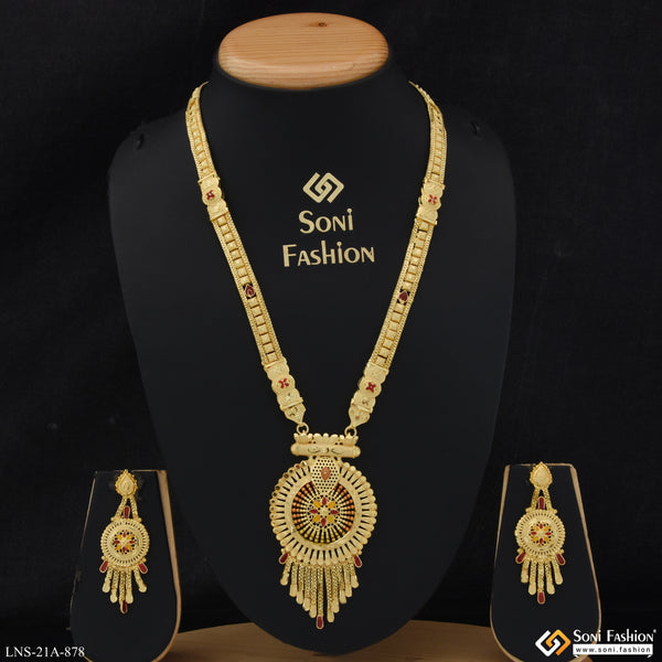 Eye-Catching Design Gold Plated Necklace Set for Women - Style A878