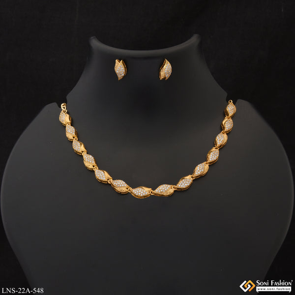 Chic Design High-Class Design Gold Plated Necklace Set for Women - Style A548