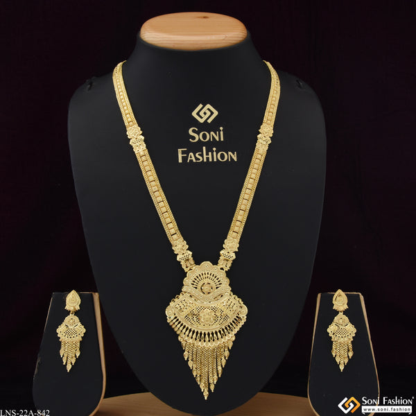 Eye-Catching Design Gold Plated Necklace Set for Women - Style A842