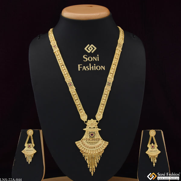 Magnificent Design Gold Plated Necklace Set for Women - Style A844