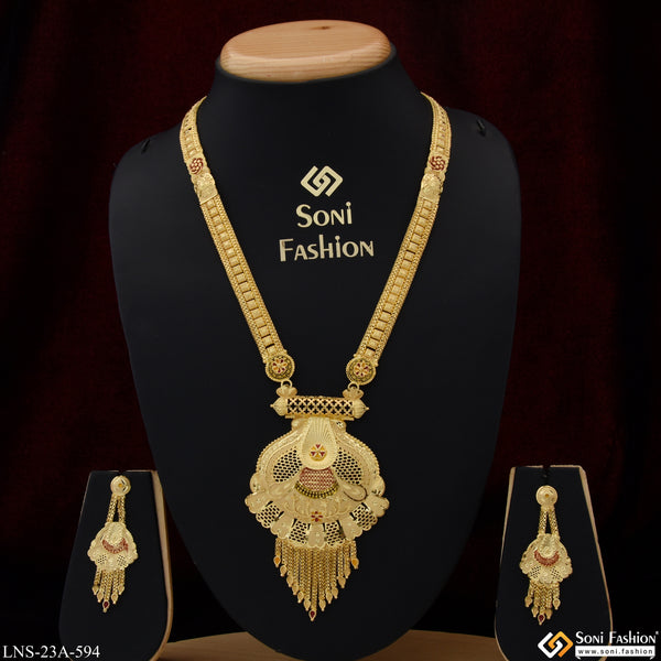 Exclusive Design Fashion-Forward Gold Plated Necklace Set for Women - Style A594