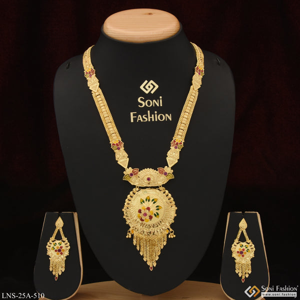 Beautiful Design Exclusive Design Gold Plated Necklace Set for Women - Style A510