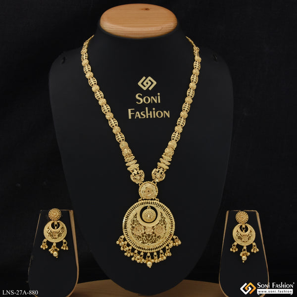 Hand-Finished Design Gold Plated Necklace Set for Women - Style A880