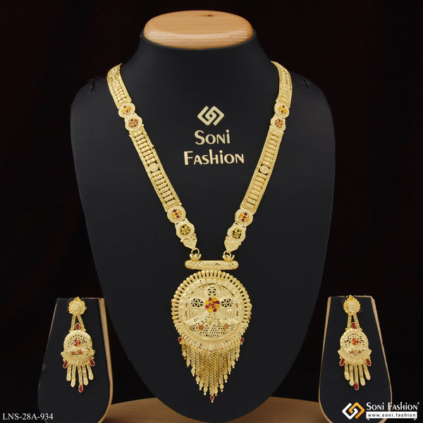 Artisanal Design Gold Plated Necklace Set for Women - Style A934