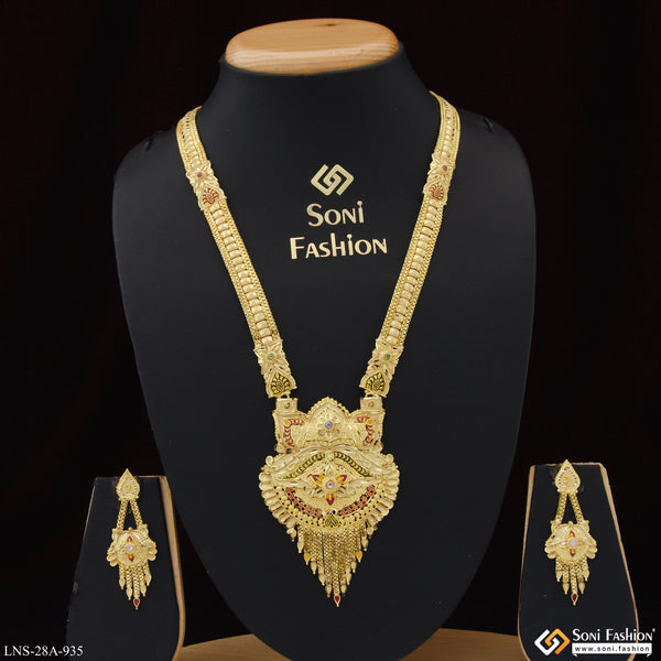 Glamorous Design Gold Plated Necklace Set for Women - Style A935