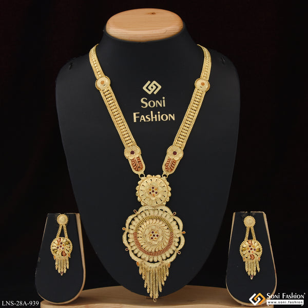 Magnificent Design Gold Plated Necklace Set for Women - Style A939