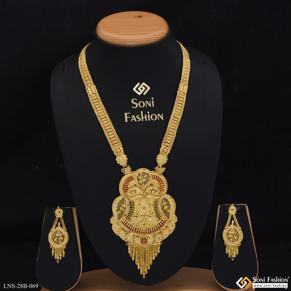 Dazzling Design Gold Plated Necklace Set for Women - Style B069