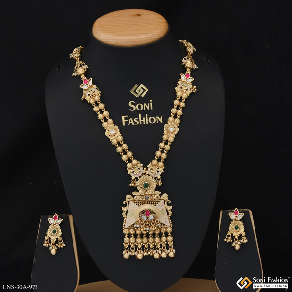 Glamorous Design Gold Plated Necklace Set for Ladies - Style A973