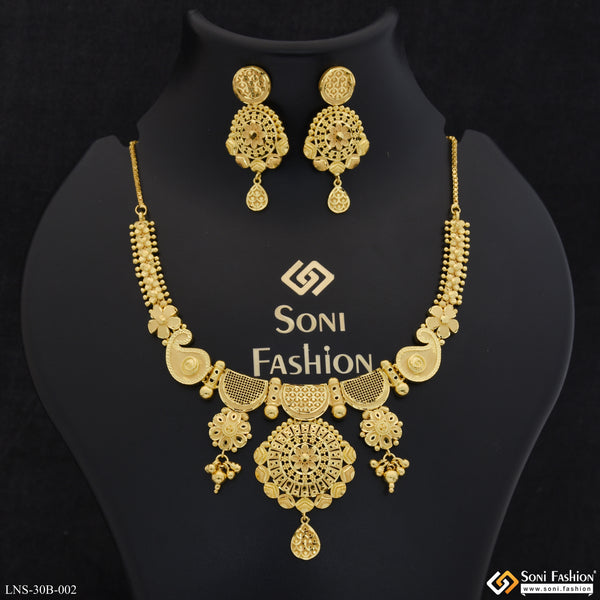 1 Gram Gold Plated Superior Quality Necklace Set for Women - Style B002