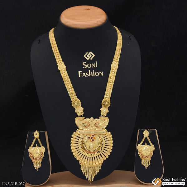 Hand-Crafted Design Gold Plated Necklace Set for Women - Style B037