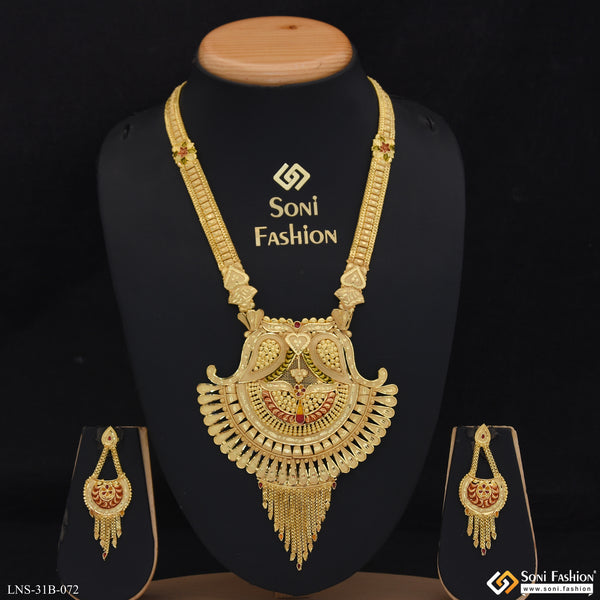 Unique Design Gold Plated Necklace Set for Women - Style B072