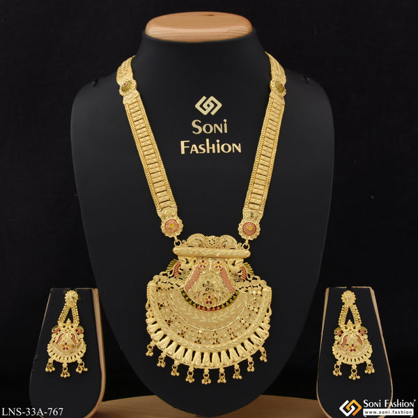 Hand-Finished Design Gold Plated Necklace Set for Women - Style A767