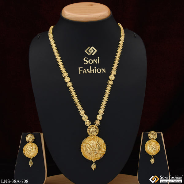 1 Gram Gold Plated High-Class Design Necklace Set for Women - Style A708